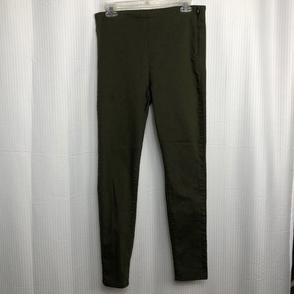 Divided sz 12 Olive Skinny Side-Zip Twill Pants